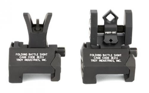 TROY BattleSight Micro, Front and Rear Sight, Di-Optic Aperture, Picatinny, Black Finish SSIG-MCM-SSBT-00