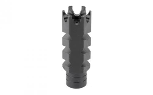 ATI Outdoors Shark Muzzle Brake, 1/2-28 Thread With Crush Washer, Fits AR-15, Black Oxide Finish A.5.10.2251
