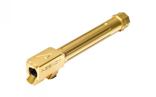 Agency Arms Mid Line Barrel, 9MM, Titanium Nitride Finish, Threaded And Fluted, Fits Glock 17 MLG17T/FTIN