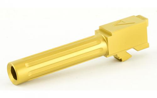 Agency Arms Mid Line Barrel, 9MM, Titanium Nitride Finish, Fluted, Fits Glock 19 MLG19FTIN