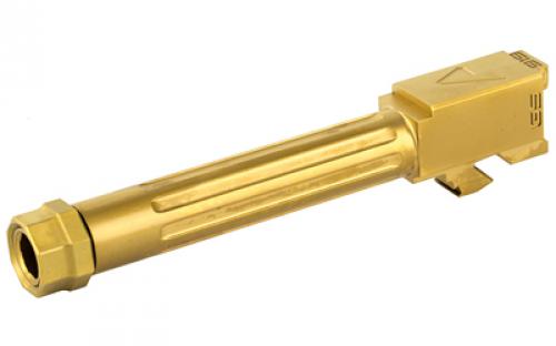 Agency Arms Mid Line Barrel, 9MM, Titanium Nitride Finish, Threaded And Fluted, Fits Glock 19 Gen 5 MLG19G5T-FTIN