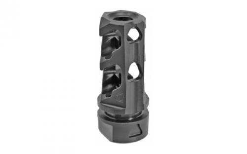 Fortis Manufacturing, Inc. Muzzle Brake, Fits 300 Blackout through 7.62X39, Threaded 5/8X24, Black Color, Nitride Finish, Includes Crush Washer, Compatible with Fortis Control Shield 300BLK-MB