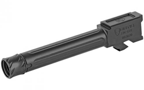 Fortis Manufacturing, Inc. Match Grade Barrel, For Glock, 9MM, 4.5, Threaded, Fits Glock 19 Gen 1-5 and 19X, Black Nitride Finish FM-G19-TB-BLK