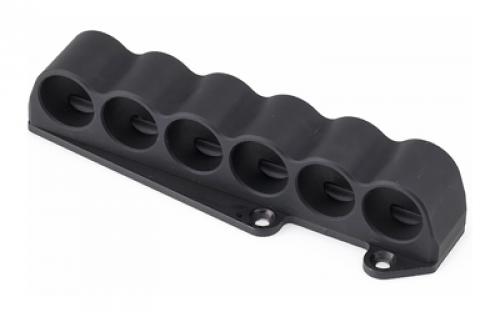 Mesa Tactical 6-Shell Side Saddle, 12 Gauge, Fits Moss 930, On-gun shotshell carriers, Black Finish 93030