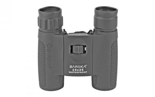 Barska Blackhawk, Waterproof Binocular, 10X25mm, Matte Black Finish, Includes Carrying Case, Lens Covers, Neck Strap, and Lens Cloth AB11844