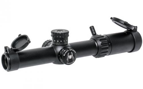 Black Spider LLC BSO1-4X24 Rifle Scope, 1-4X24, Illuminated Reticle, 30mm Tube with Hard Anodized Matte Black Finish, Fully Multi-Coated Optics, 1/2 MOA Adjustments, Tactical Fast Adjustment Lever, 6061-T6 Aircraft Grade Aluminum, Extra Long Eye Relief BSO1-4X24