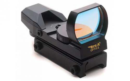 BSA Optics Panoramic Multi-Purpose Sighting System, Multi Dot, Black, Panoramic Sight w/ Weaver Style Mount, 7-position rheostat adjustments for brightness, Multiple Reticles PMRGS
