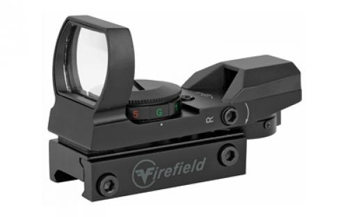 Firefield Multi Red & Green Reflex Sight, Black Finish, Red/Green- 4 Reticle Options FF13004