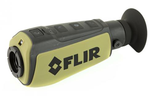 FLIR Scout II, 240x180 VOx Microbolometer, 1X Power, FLIR Scout Series Thermal Camera, with WhiteHot, BlackHot, and InstAlert, FLIR Digital Enhancement, Embedded LED Tasklight, Rechargeable Li-Ion Internal Battery, USB Charging Cable, Tripod Mount, Green 431-0008-21-00S