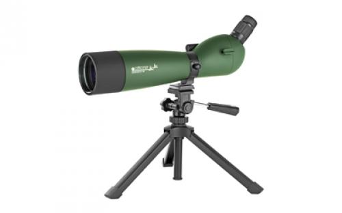 Konus KonuSpot Spotting Scope, 20-60X80, Green, Extendable Sunshade, Smart Phone Adapter, Quick Swivel Mount Includes: Tripod, Carrying Case, Camera Adapter, and Lens Cleaning Cloth 7120B