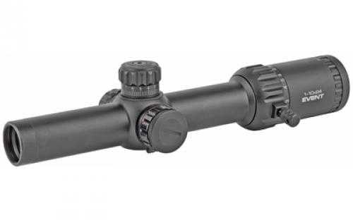 Konus KonusPro Event, Rifle Scope, 1-10X24, Engraved/Illuminted Circle w/ Dot Reticle, Black Color, 30mm Main Tube, Includes Flip Up Lens Cover and Removable Zoom Lever 7183