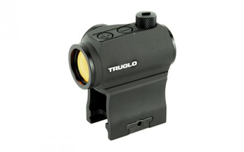 Truglo Tru-Tec, Red Dot, 20mm, Fits Picatinny/Weaver, 2MOA Reticle, Black Finish, Includes Low and High Mounting Bases TG8120BN