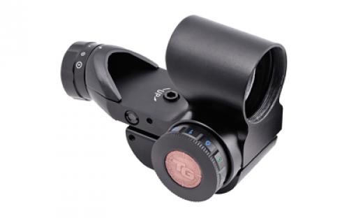 Truglo Triton Red Dot, 28mm, 5MOA, Red/Green/Blue Reticle Colors, 4 Reticle Choices, Detachable Sunshade, Parallax Free from 30 Yards, Fits Picatinny, Black Finish TG8365B