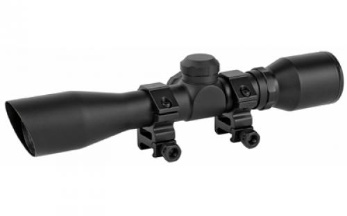 Truglo 4x32 Compact Scope Series, Strut 'N Rut Shotgun Scope, 4X32, 1, Diamond Shotgun Reticle, Waterproof, Fog Proof, Nitrogen Gas Filled, Rubber Eye Guard, 4 Eye Relief, Compact/Lightweight, Mounting Rings Included, Matte Black Finish TG8504BD
