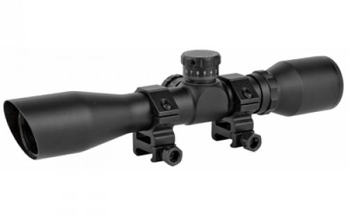 Truglo Tactical Xtreme Rifle Scope, 4X32, 1, Mil-Dot Reticle, Includes Rings, Matte Finish TG8504BT