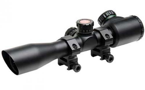 Truglo Tactical Xtreme Rifle Scope, 4X 3, 1, Mil-Dot Illuminated Reticle, Weaver-Style Rings, Matte Finish TG8504TLN