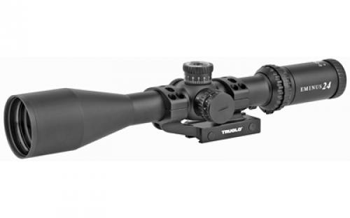 Truglo EMINUS Rifle Scope, 6-24X50, Muti-Coated Lenses, Illuminated TacPlex Reticle, Side Focus Dial, Matte Black, 30mm, 1 Piece Base, 3 Sunshade, and CR2032 Battery Included TG8562TLR
