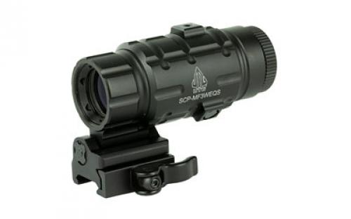 Leapers, Inc. - UTG SWATFORCE Magnifier Series, 25mm, 3X Magnifier with Innovative Flip-to-side, with Quick Detach Mount, Black Finish SCP-MF3WEQS