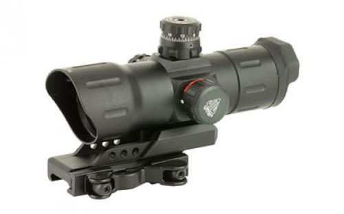 Leapers, Inc. - UTG Sight, 6, 38mm, Fits Picatinny, Black Finish, Red/Green CQB T-Dot, ITA-Instant Target Aiming, with Offset QD Mount SCP-TDTDQ