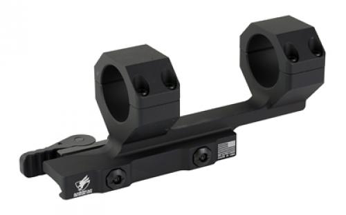 American Defense Mfg. Delta Scope Mount, Quick Detach, Horizontal split rings, 2 Offset, Black AD-DELTA-C-30-STD