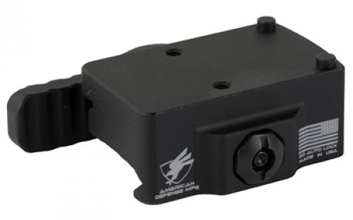 American Defense Mfg. Mount, Fits Trijicon RMR, Left Hand Lever, Lightweight, Quick Release, Black AD-RMR-LW-L-STD
