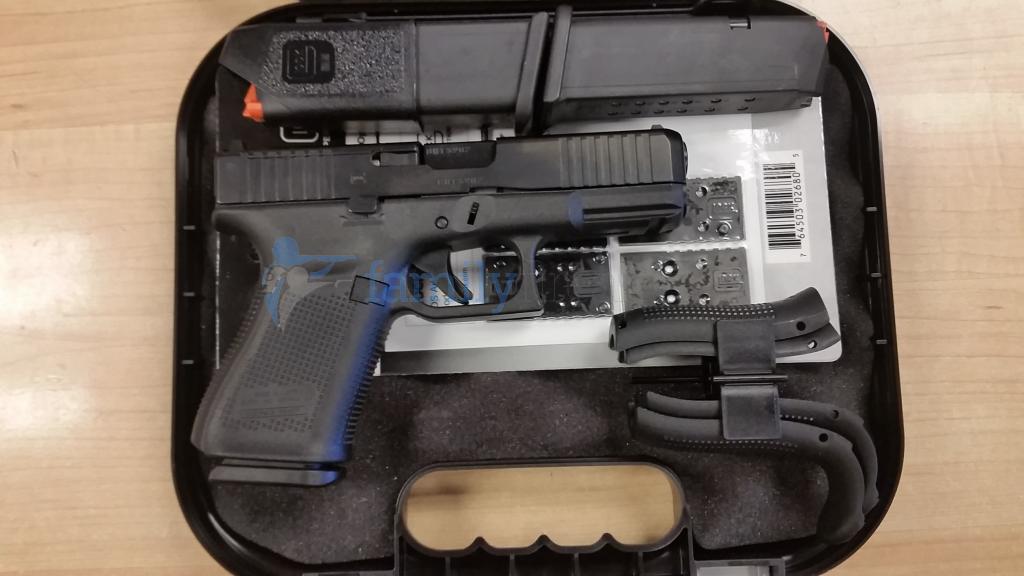 Glock 19 Gen 5 9MM Compact Pistol - Ameriglo Agent Night Sights, 15Rd  Capacity, Matte Black Finish