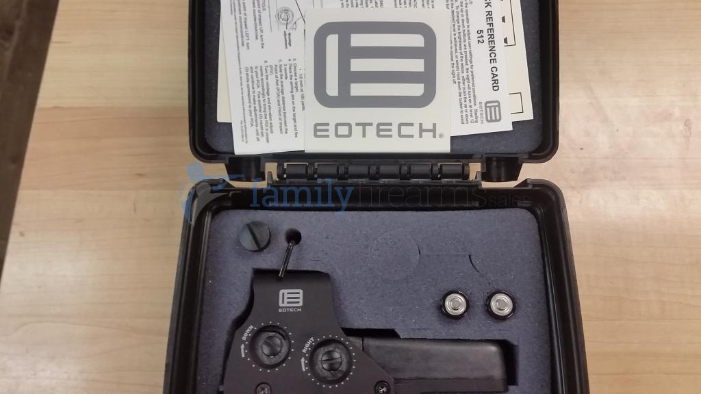 EOTech 512 Holographic Sight, Red 68 MOA Ring with 1-MOA Dot Reticle, Rear Button Controls, Black Finish 512.A65